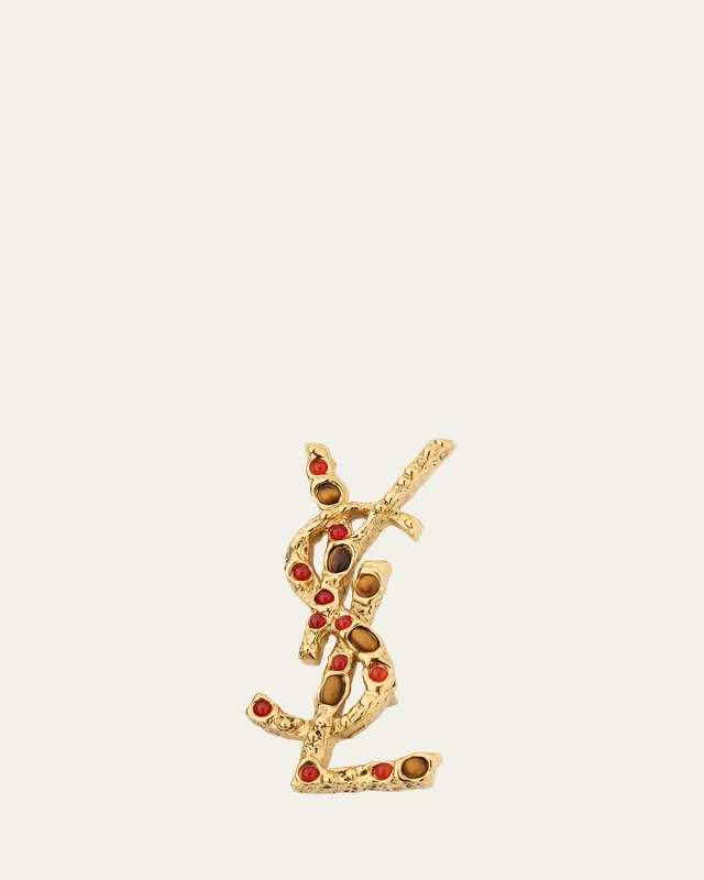Bejeweled Logo Brooch